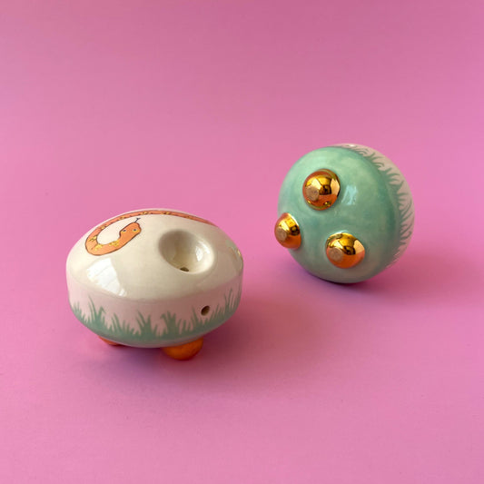 Snake Piggie Pipe - Orange Snake