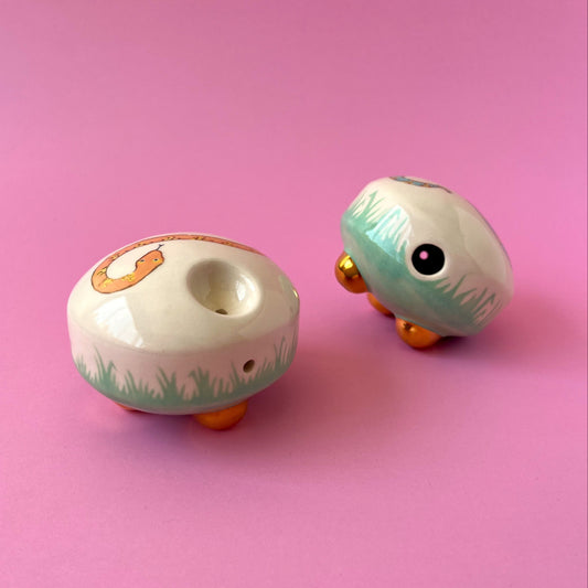 Snake Piggie Pipe - Orange Snake